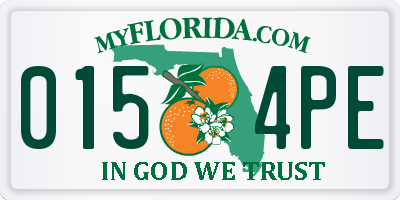 FL license plate 0154PE