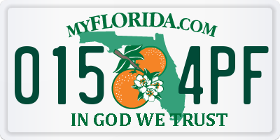 FL license plate 0154PF