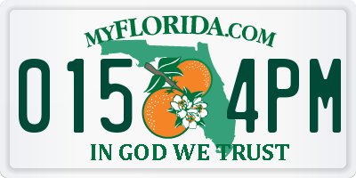 FL license plate 0154PM