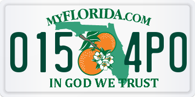 FL license plate 0154PO
