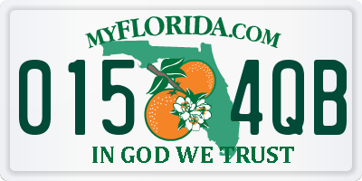 FL license plate 0154QB