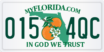 FL license plate 0154QC