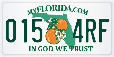 FL license plate 0154RF