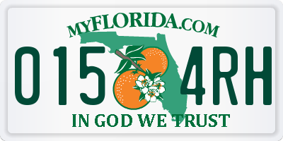 FL license plate 0154RH