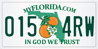 FL license plate 0154RW