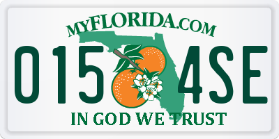 FL license plate 0154SE