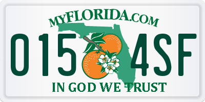 FL license plate 0154SF