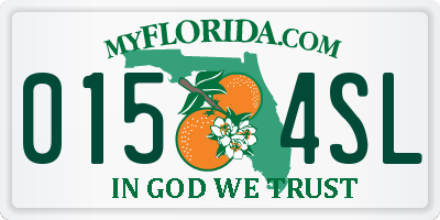 FL license plate 0154SL