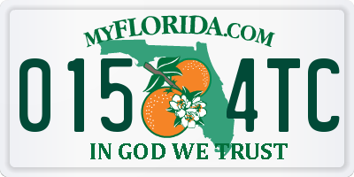 FL license plate 0154TC