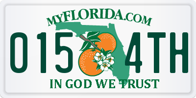 FL license plate 0154TH