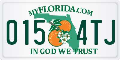 FL license plate 0154TJ