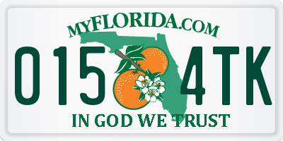 FL license plate 0154TK