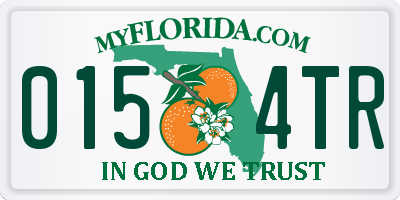 FL license plate 0154TR