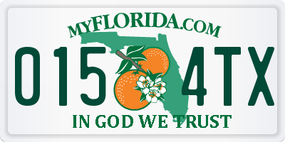 FL license plate 0154TX