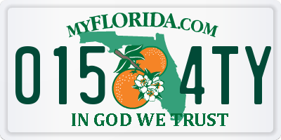 FL license plate 0154TY