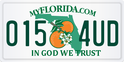 FL license plate 0154UD