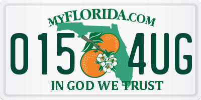 FL license plate 0154UG