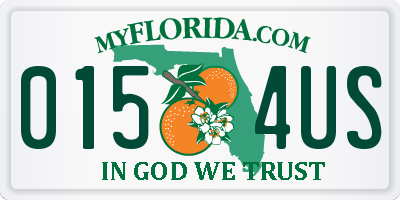 FL license plate 0154US