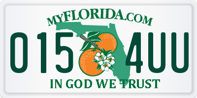 FL license plate 0154UU