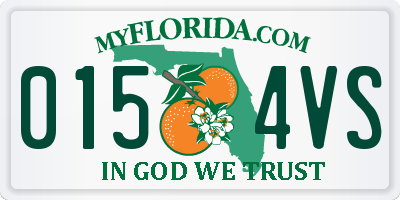 FL license plate 0154VS