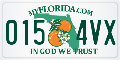 FL license plate 0154VX
