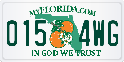 FL license plate 0154WG