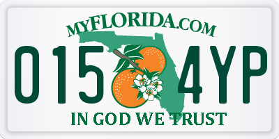 FL license plate 0154YP