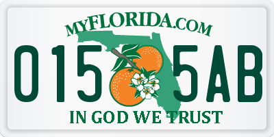FL license plate 0155AB