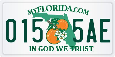 FL license plate 0155AE