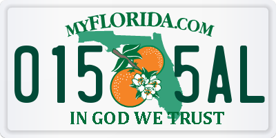 FL license plate 0155AL