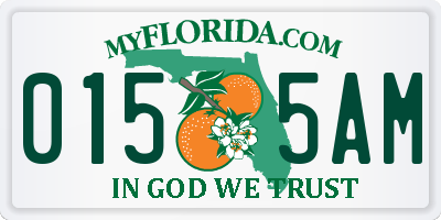 FL license plate 0155AM