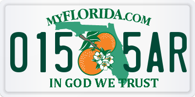 FL license plate 0155AR