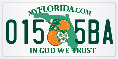 FL license plate 0155BA