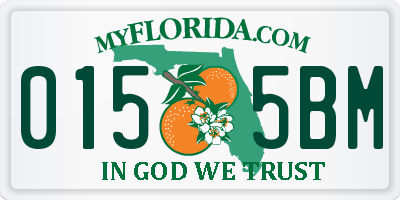 FL license plate 0155BM