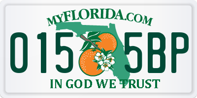 FL license plate 0155BP
