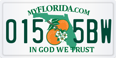 FL license plate 0155BW