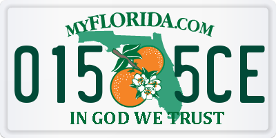 FL license plate 0155CE