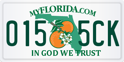 FL license plate 0155CK