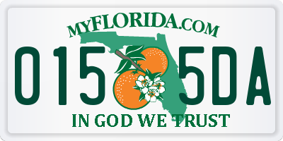 FL license plate 0155DA