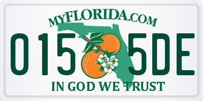 FL license plate 0155DE