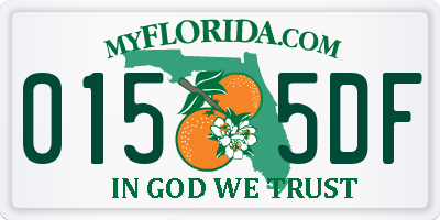 FL license plate 0155DF