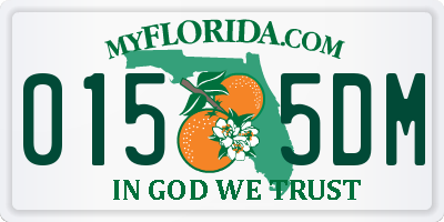 FL license plate 0155DM