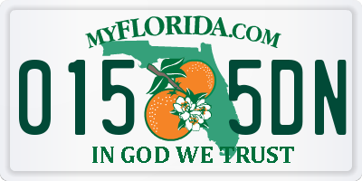 FL license plate 0155DN