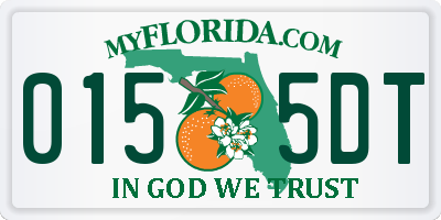 FL license plate 0155DT