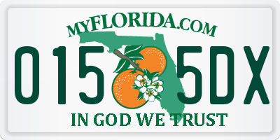FL license plate 0155DX