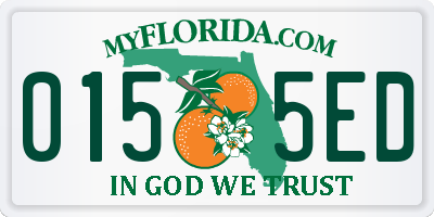 FL license plate 0155ED