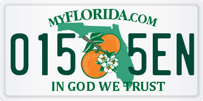 FL license plate 0155EN