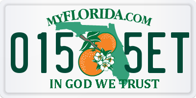 FL license plate 0155ET