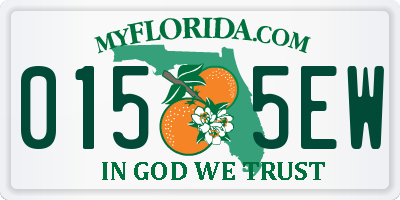 FL license plate 0155EW