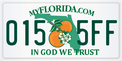 FL license plate 0155FF